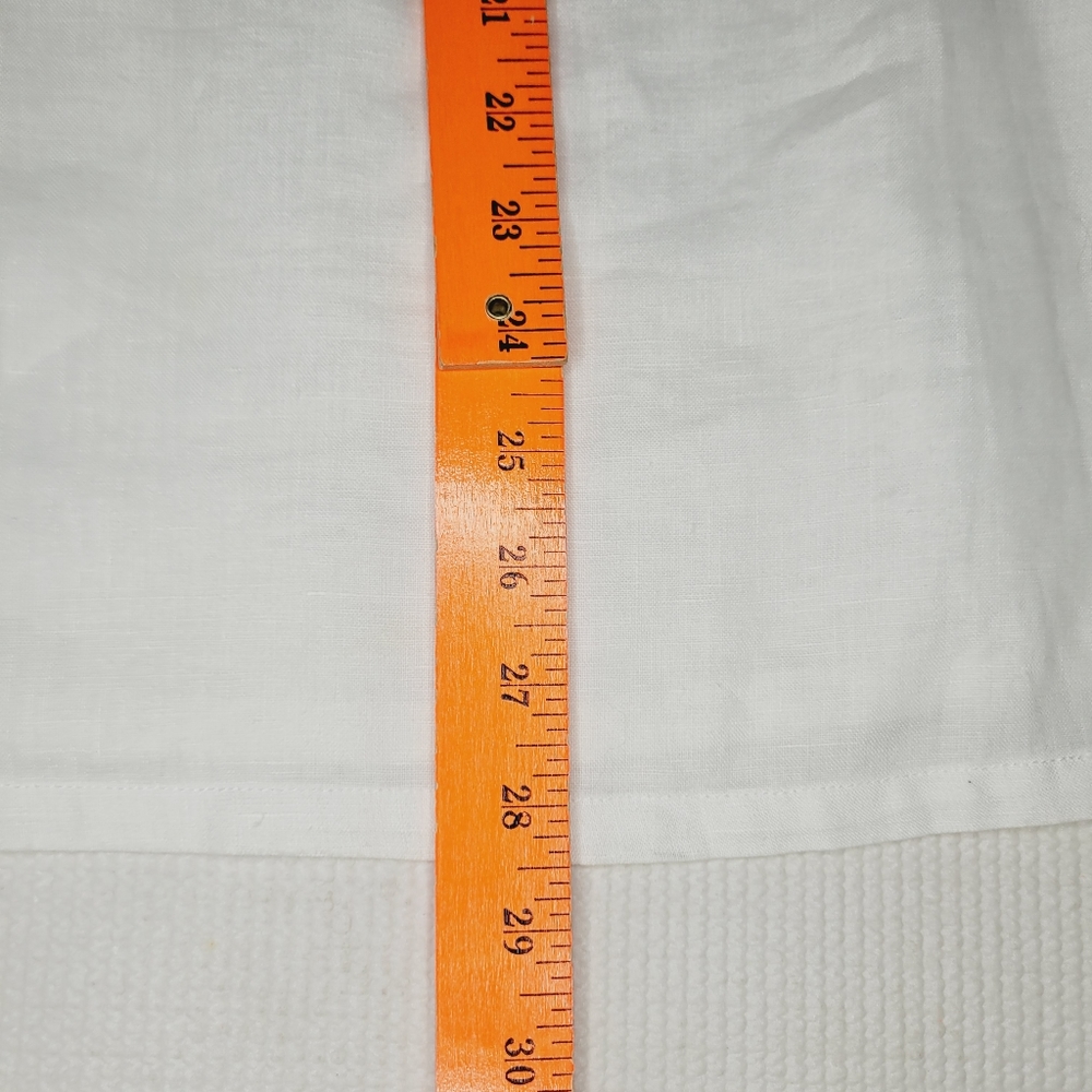 Tommy Bahama Tunic 100% Linen Small White V-Neck Beach Embroidered 3/4 Sleeve - Picture 6 of 7